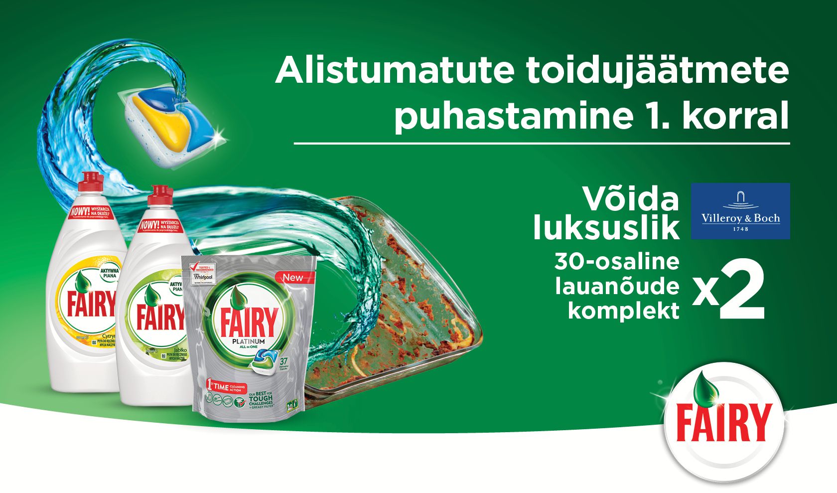 Alistumatute toidujäätmete puhastamine 1. korral!