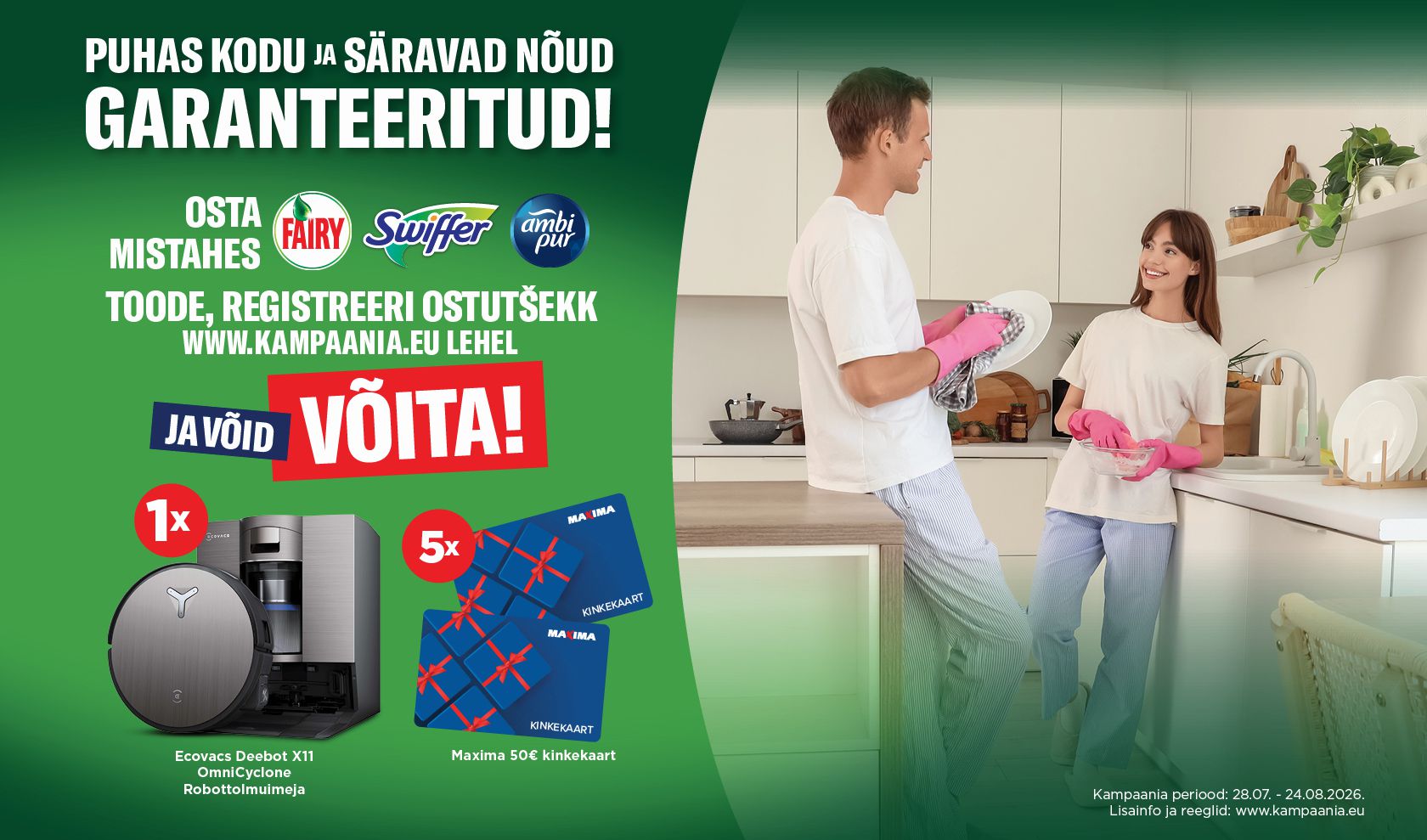 PUHAS KODU JA SÄRAVAD NÕUD GARANTEERITUD!